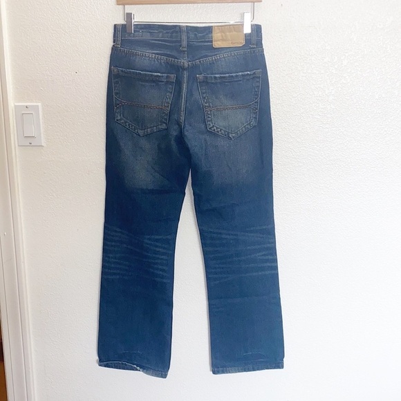 Carbon Mens Dark Wash Minor Distressed Boot Jeans - Picture 6 of 12